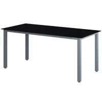 Gartentisch Bern Silber Aluminium 190x90cm Glasplatte